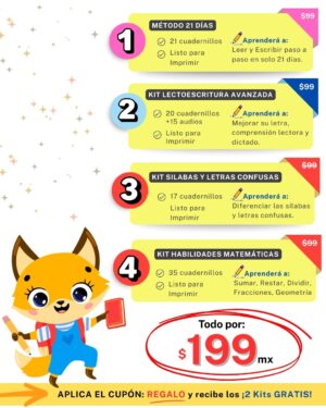 PROMO TODOS (4 Kits) Lectoescritura + Matemáticas